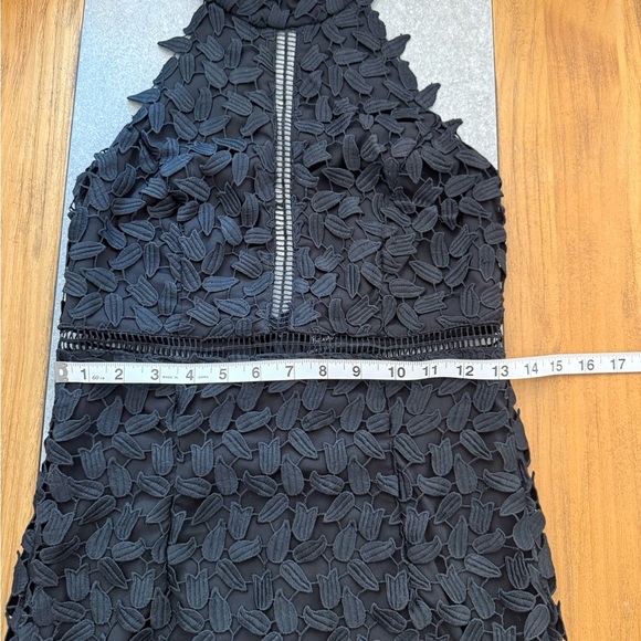 Bardot Kara Lace Halter Midi Dress Backless Party Sheath Sheer Gemma LBD Size 6 - Picture 13 of 14